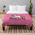 Magical unicorn plush blanket