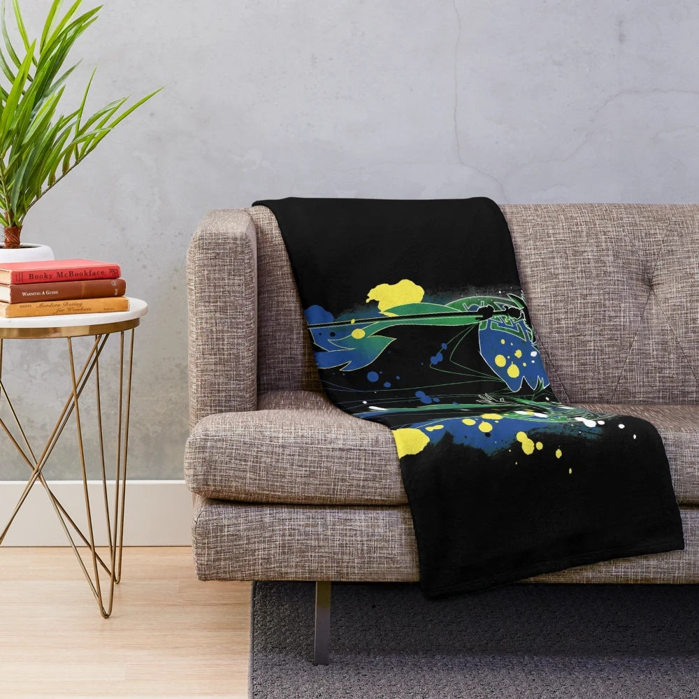 Maleficent-inspired plush blanket featuring the silhouette of the iconic Disney villain