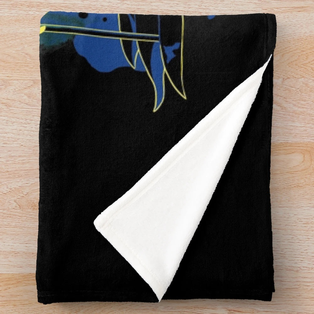 Maleficent-inspired plush blanket featuring the silhouette of the iconic Disney villain