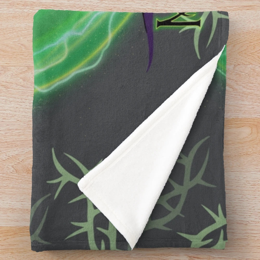 Maleficent-inspired plush blanket featuring the iconic Disney villain
