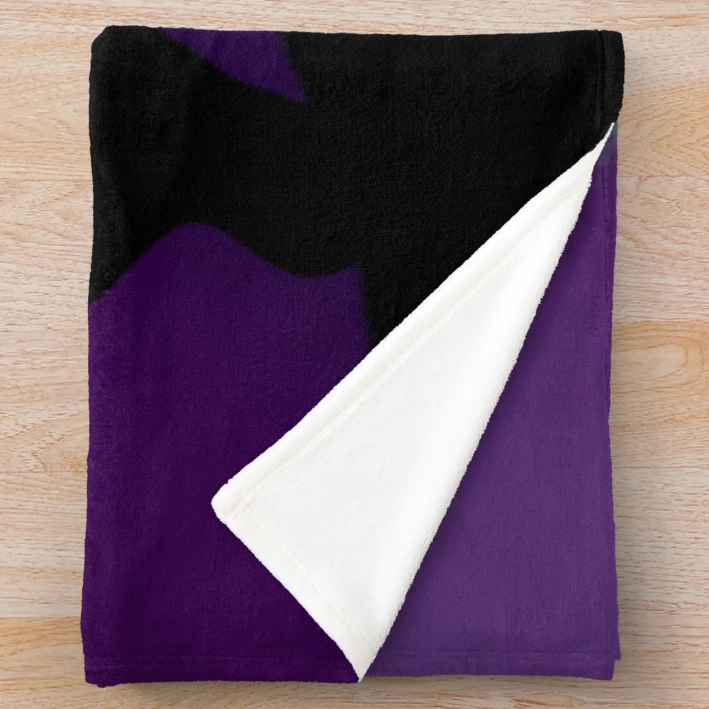 Maleficent-inspired plush blanket with dark fairy design