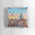 Vibrant pillow featuring the iconic characters Mary Poppins and Bert the Chimney Sweep from the classic Disney film.