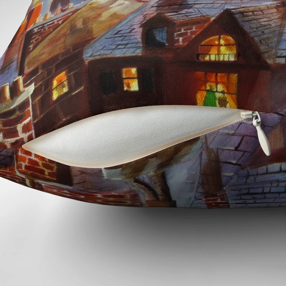 Vibrant pillow featuring the iconic characters Mary Poppins and Bert the Chimney Sweep from the classic Disney film.