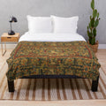 Medieval unicorn floral tapestry plush blanket