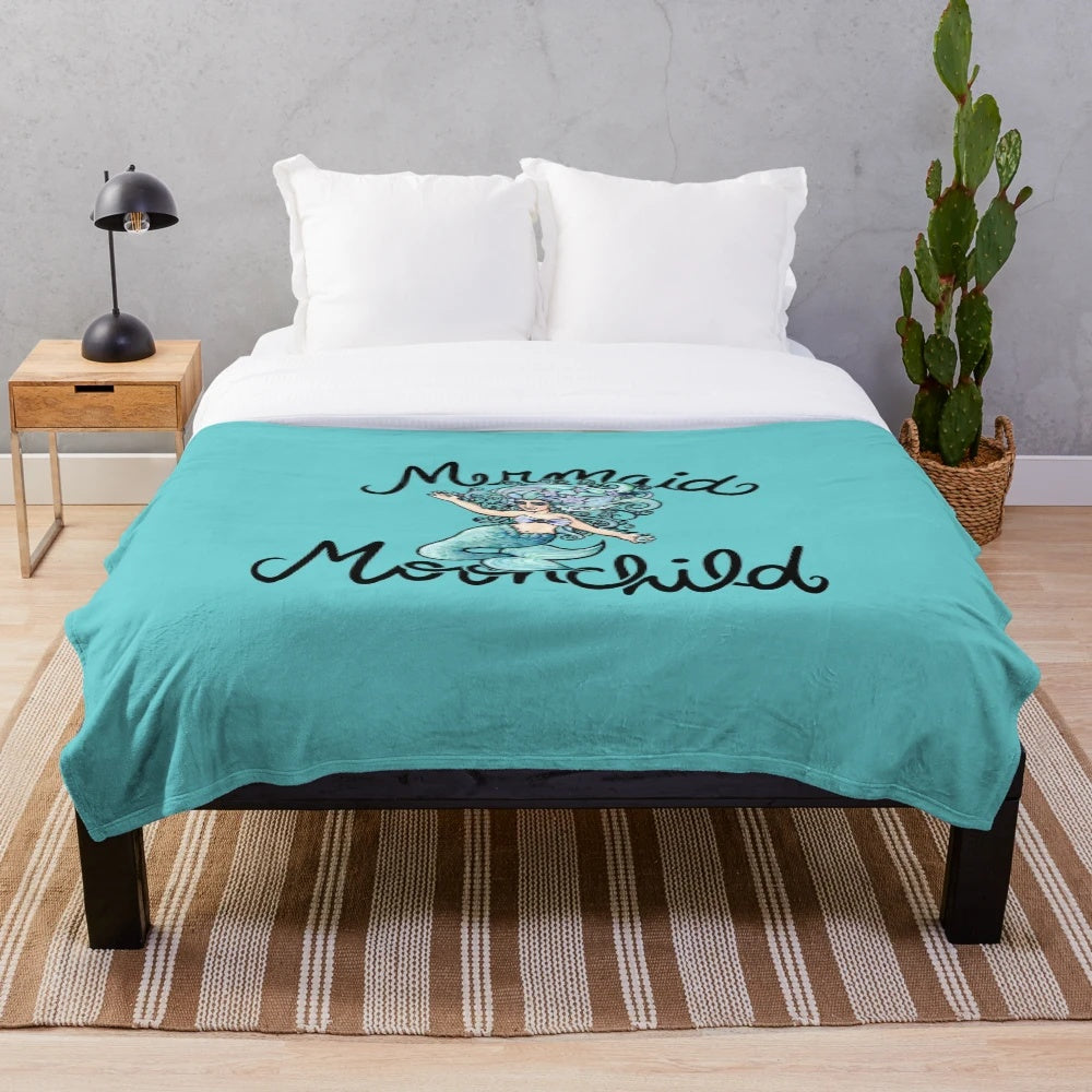 Mermaid Goddess Plush Blanket