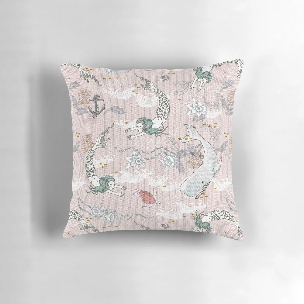 Oceana Mermaids Pillow - Soft and Whimsical Mermaid-Themed Accent Pillow