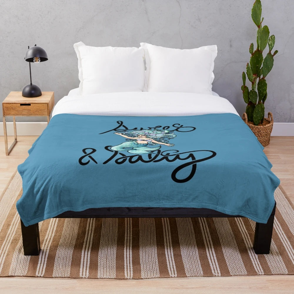 Mermaid plush blanket with a sweet and salty design