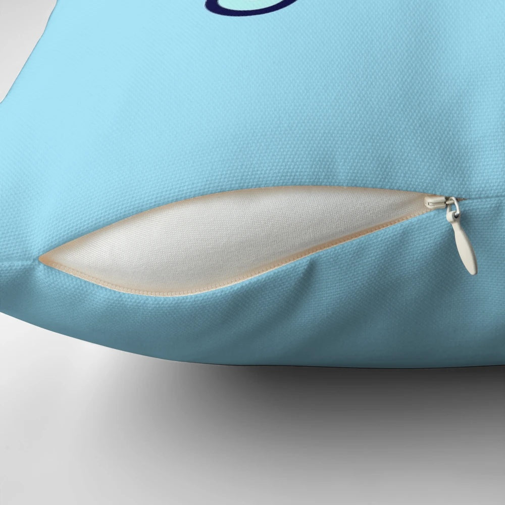 Soft, plush mermaid sloth pillow with a whimsical, underwater design