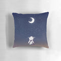 Soft and cuddly moon bunny plush pillow with starry night design