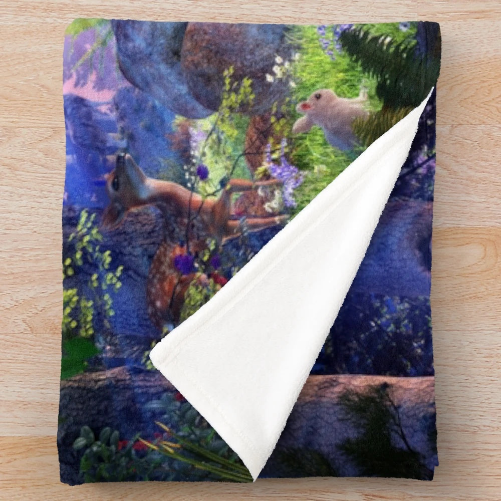 Moonlight Unicorn Plush Blanket for Magical Bedrooms