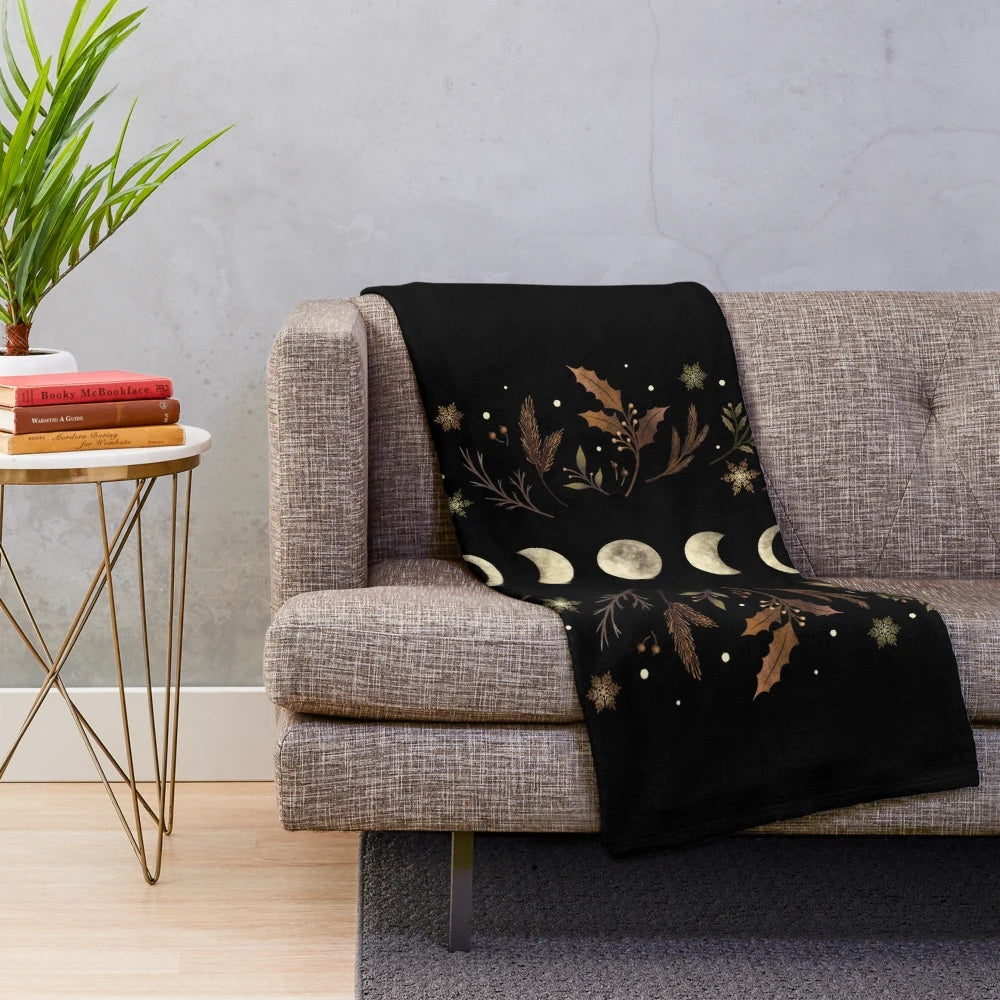 Moonlit Garden Plush Blanket with Cozy, Soft Fabric