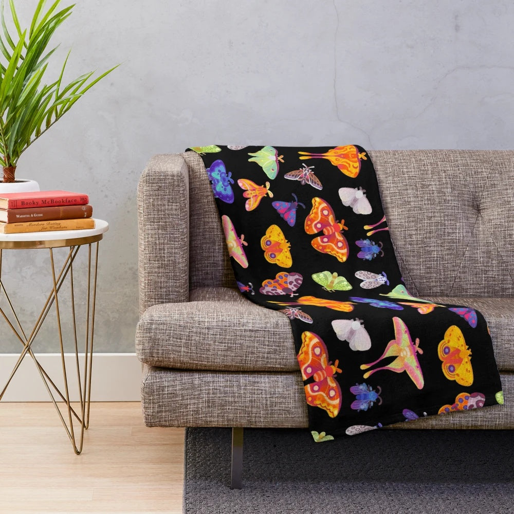 Soft and Cozy Moth Plush Blanket for Bedroom or Living Room