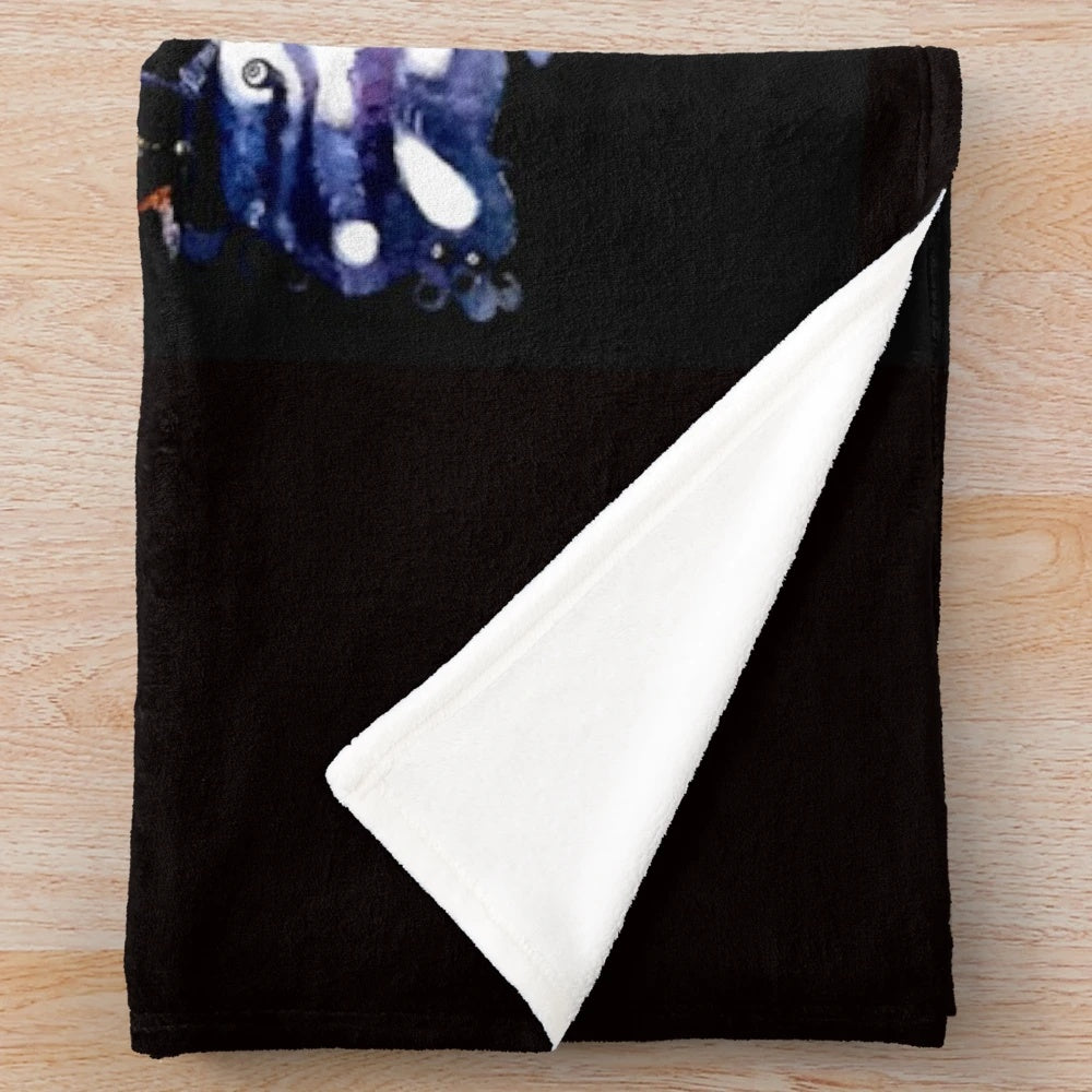 Soft and cozy plush blanket with a movie cinema-inspired design