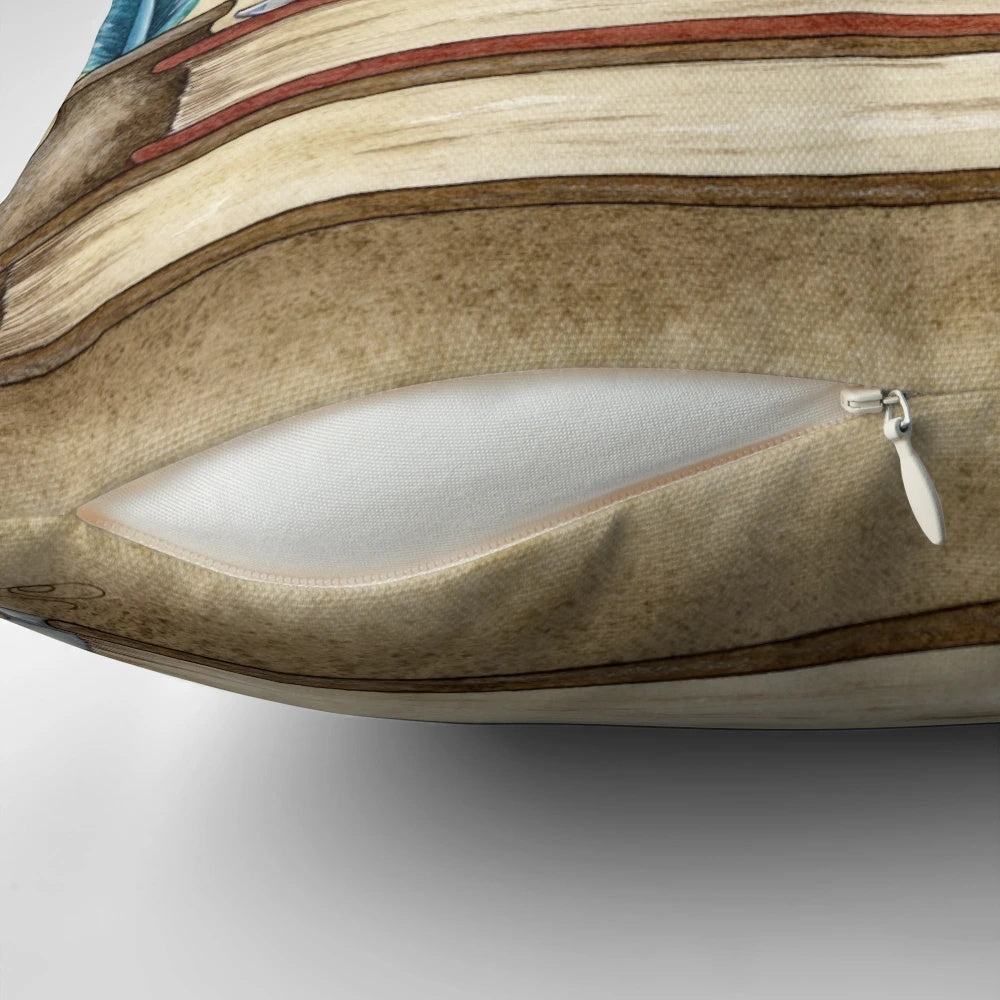 Muse Pillow featuring a whimsical fairy design, perfect for book lovers and fantasy enthusiasts.