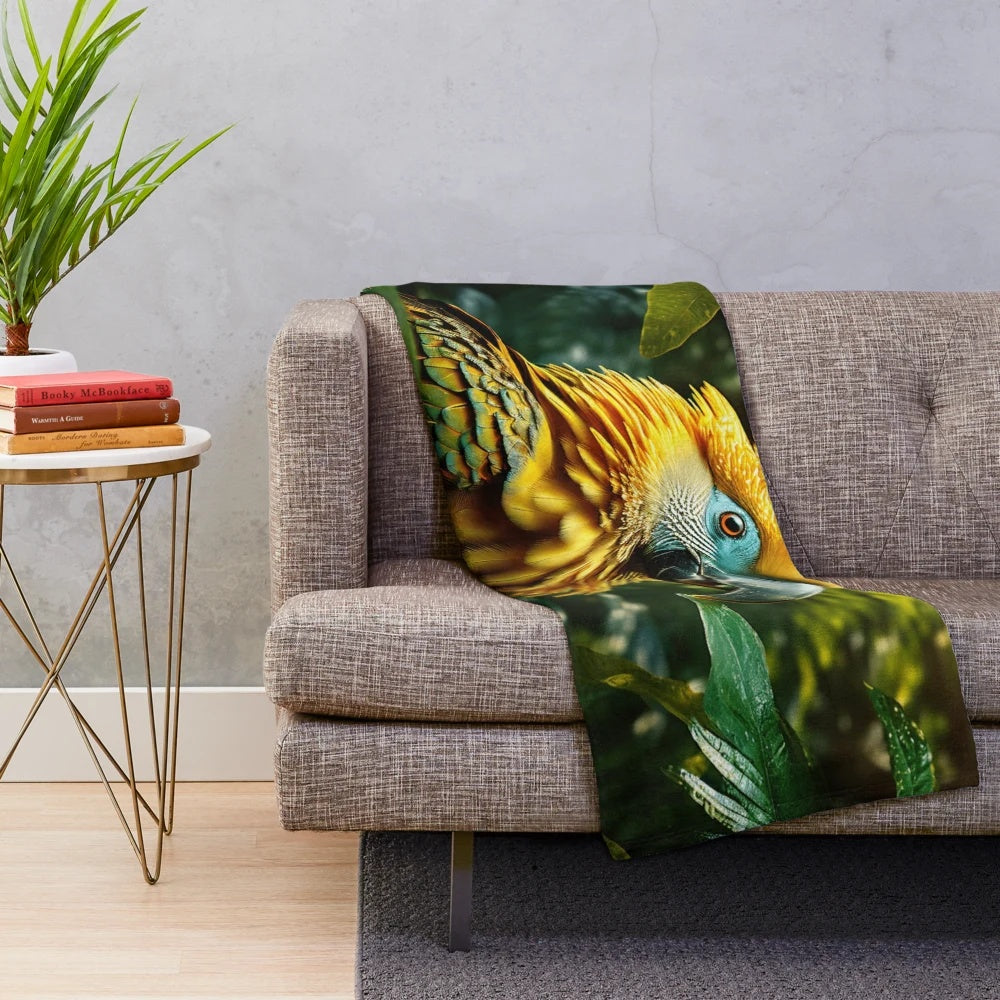 Soft and cozy plush blanket featuring a mythical creature design