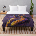 Soft plush blanket featuring a variety of enchanting mythical creatures