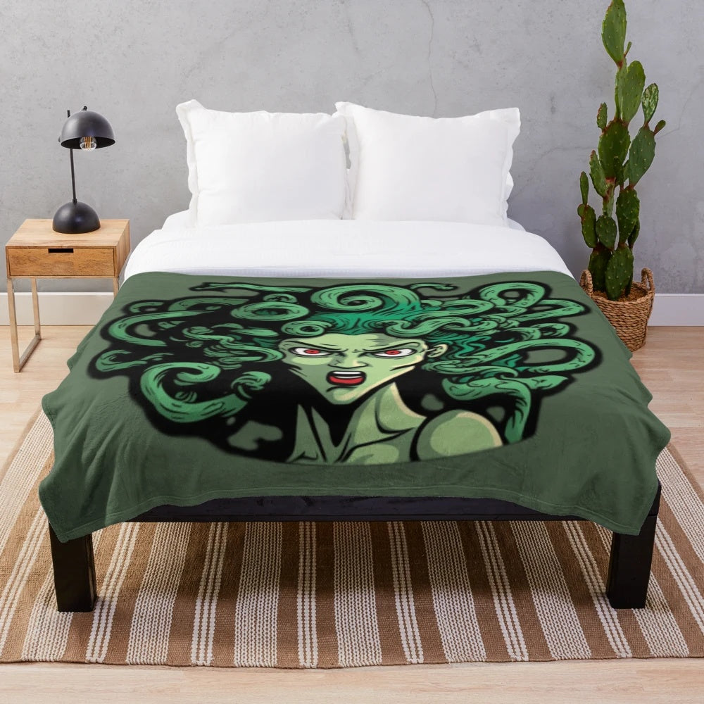 Mythical creatures plush blanket featuring fantastical beasts and legendary beings