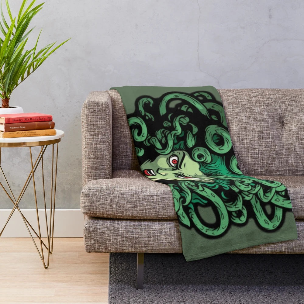 Mythical creatures plush blanket featuring fantastical beasts and legendary beings