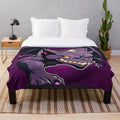 Mythical creatures plush blanket featuring a variety of legendary beasts