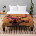 Cozy plush blanket featuring a variety of mythical and fantasy creatures