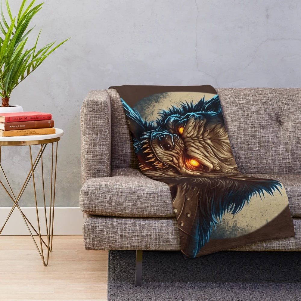 Mythical creatures plush blanket featuring fantasy animals and legendary beasts