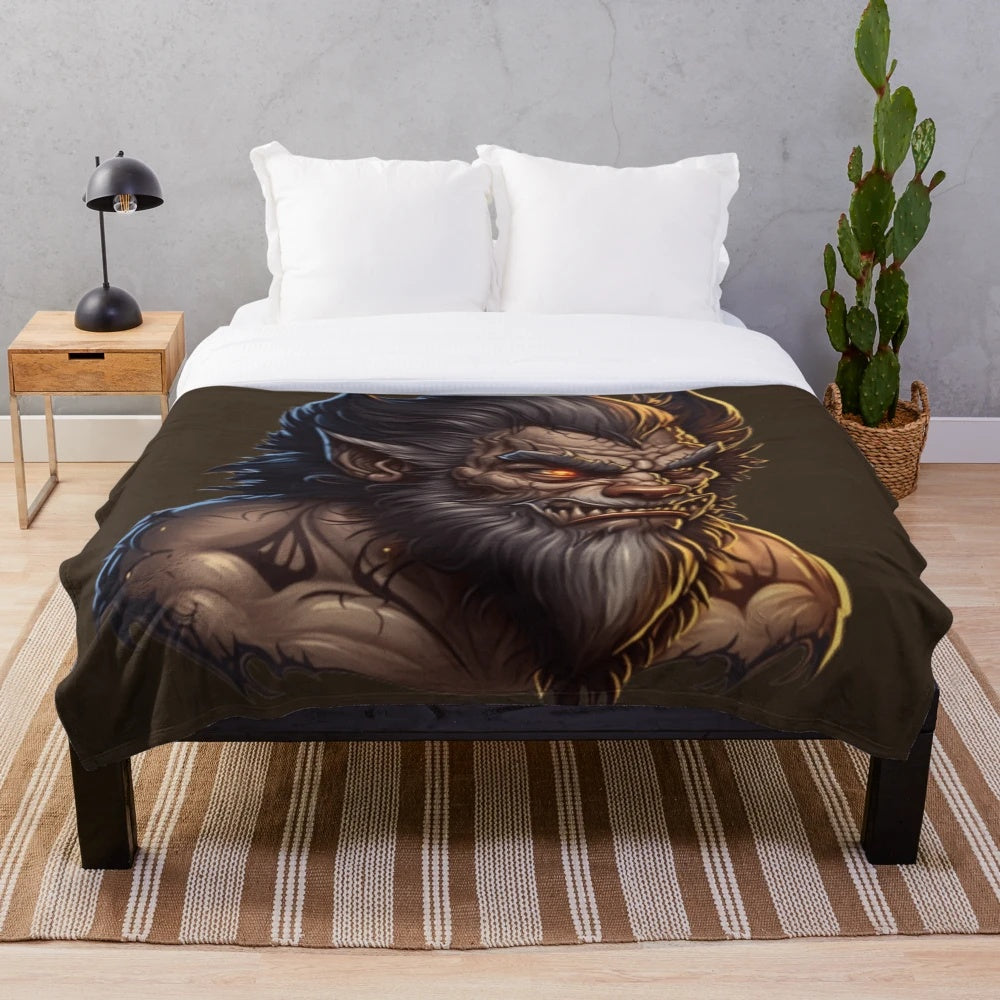 Plush blanket featuring enchanting mythical creatures