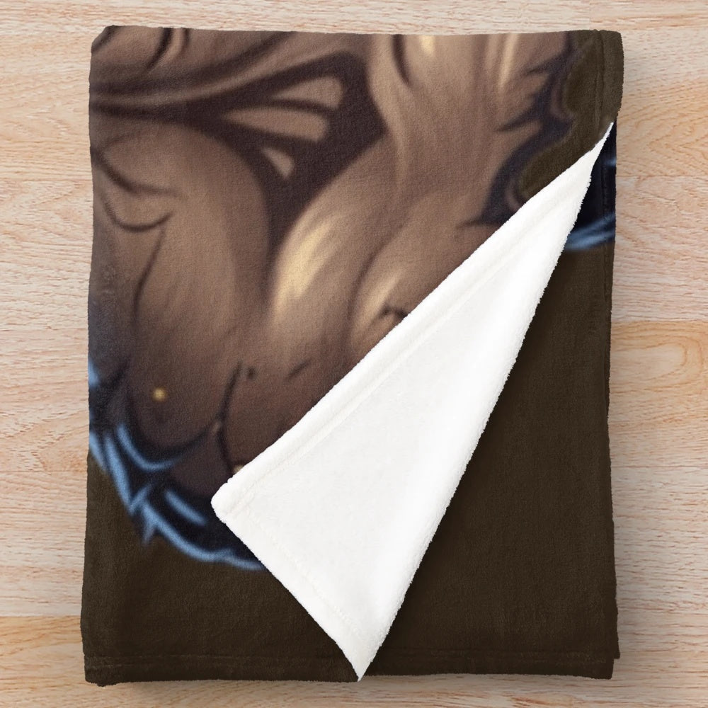 Plush blanket featuring enchanting mythical creatures