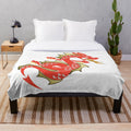 Legendary dragon plush blanket with fantasy creature design