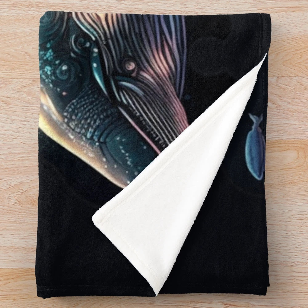 Plush blanket featuring mythical sea creature design