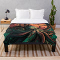 Plush blanket featuring whimsical and enchanting mythical sea creatures