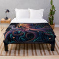Plush blanket featuring enchanting mythical sea creatures