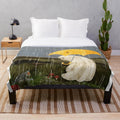 Cozy and whimsical plush blanket with nature-inspired design