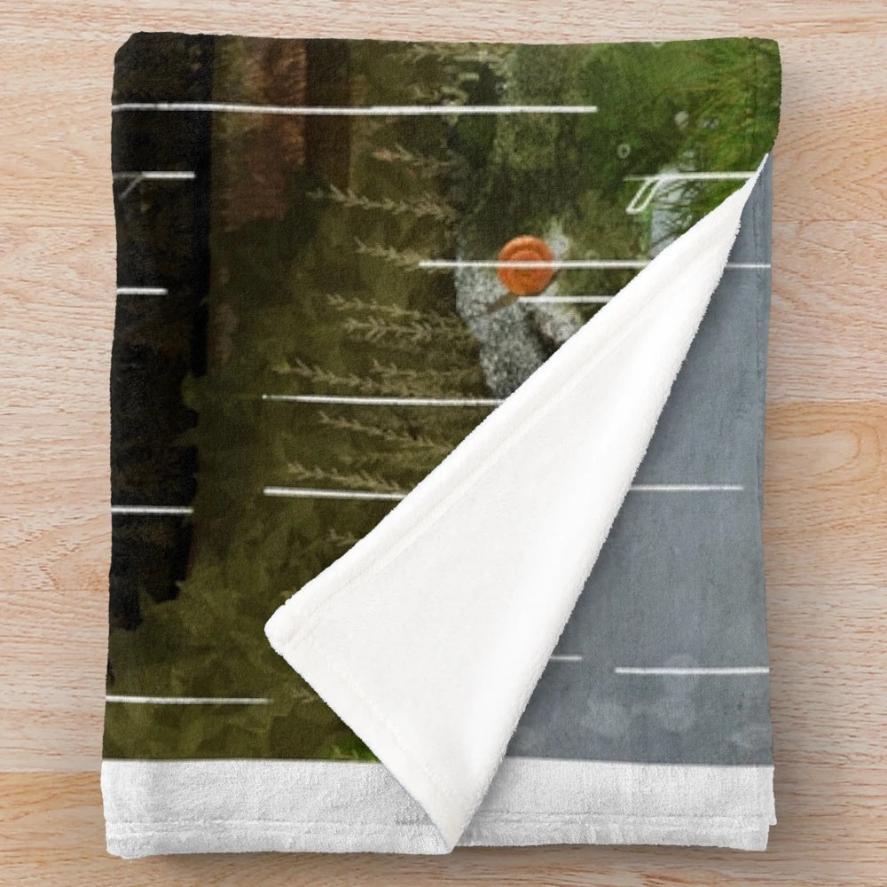 Cozy and whimsical plush blanket with nature-inspired design