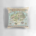 Neverland Map Pillow featuring the iconic map from the Peter Pan story