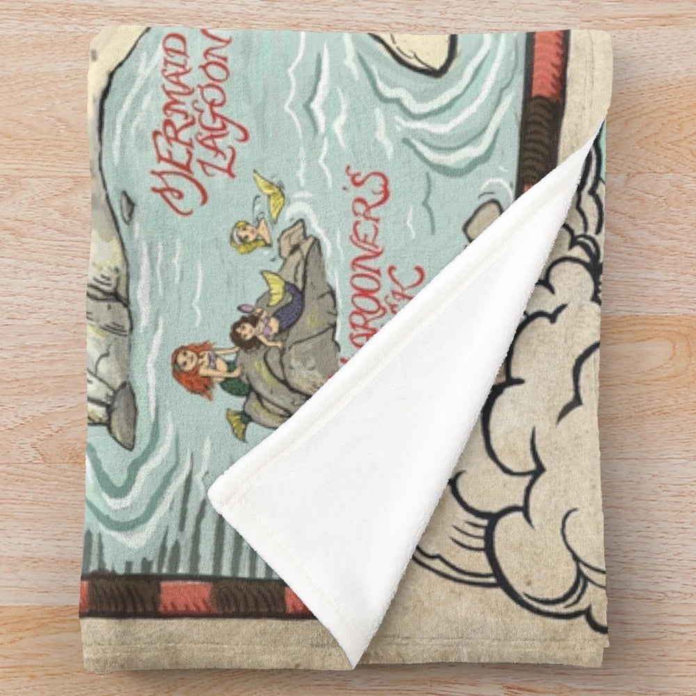Neverland Map Plush Blanket - Inspired by the Classic Story of Peter Pan