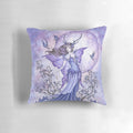 Mystical full moon, hummingbirds, and roses adorn this captivating "Night Garden" fantasy pillow.