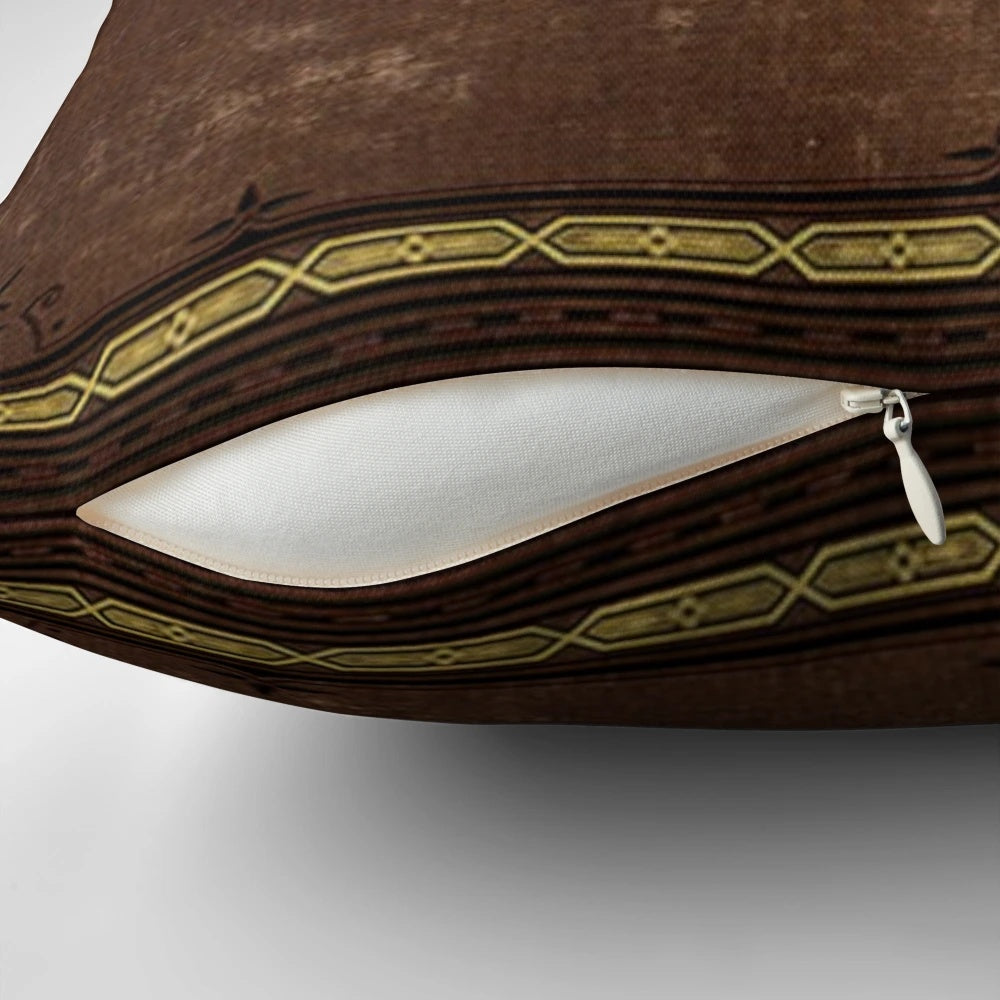 Once Upon a Time book-inspired decorative throw pillow with fairytale graphics