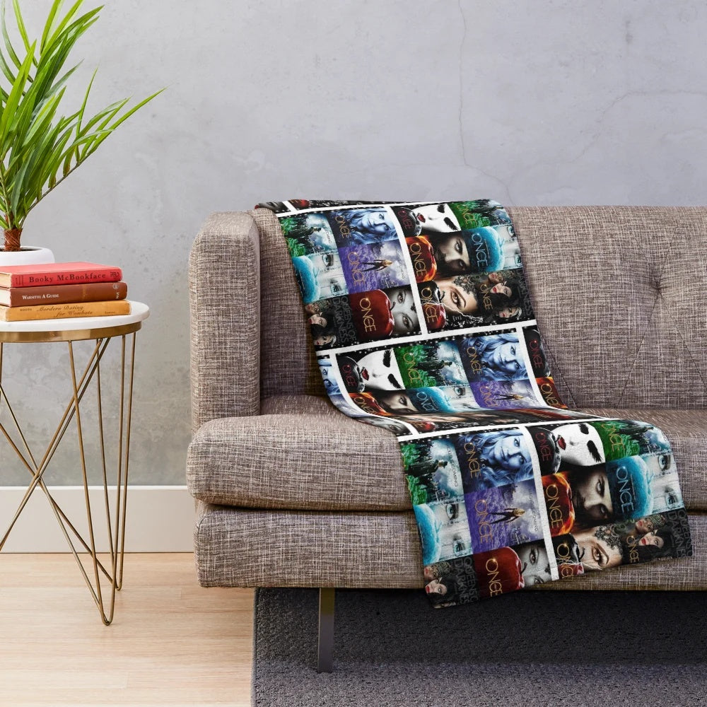 Soft and cozy plush blanket with Once Upon a Time inspired design