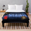 Cozy Once Upon a Time inspired plush blanket featuring characters from the popular TV series