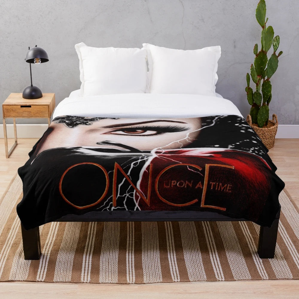 Plush blanket featuring Once Upon a Time inspired evil regal design