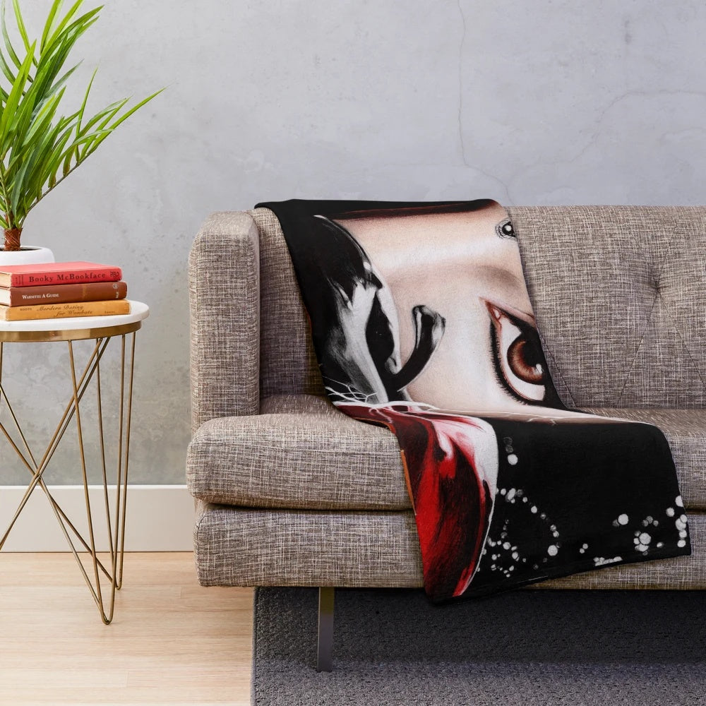 Plush blanket featuring Once Upon a Time inspired evil regal design