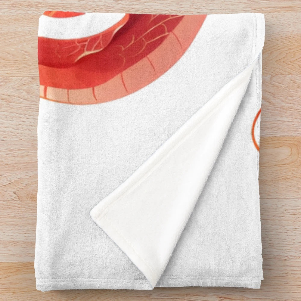 Soft and cozy oriental red dragon plush blanket