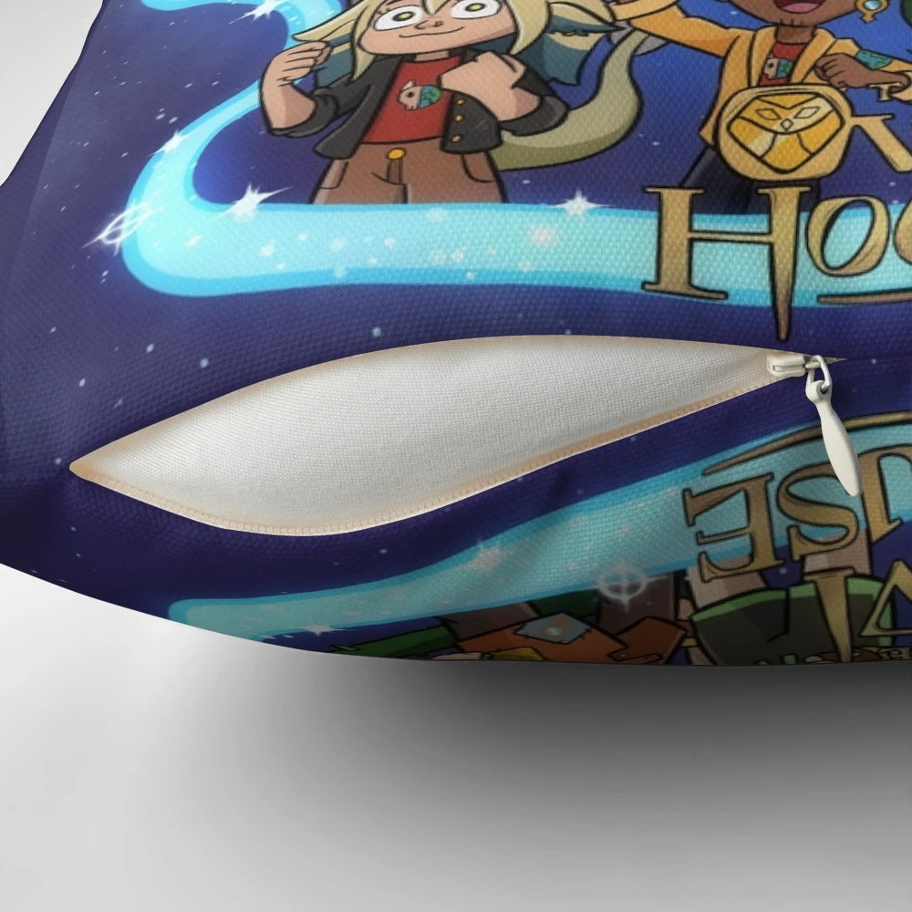 Decorative pillow featuring characters from the popular animated series "The Owl House