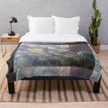 Plush blanket featuring a parrot clock design