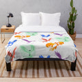 Cozy plush blanket featuring a majestic phoenix, the legendary mythical creature