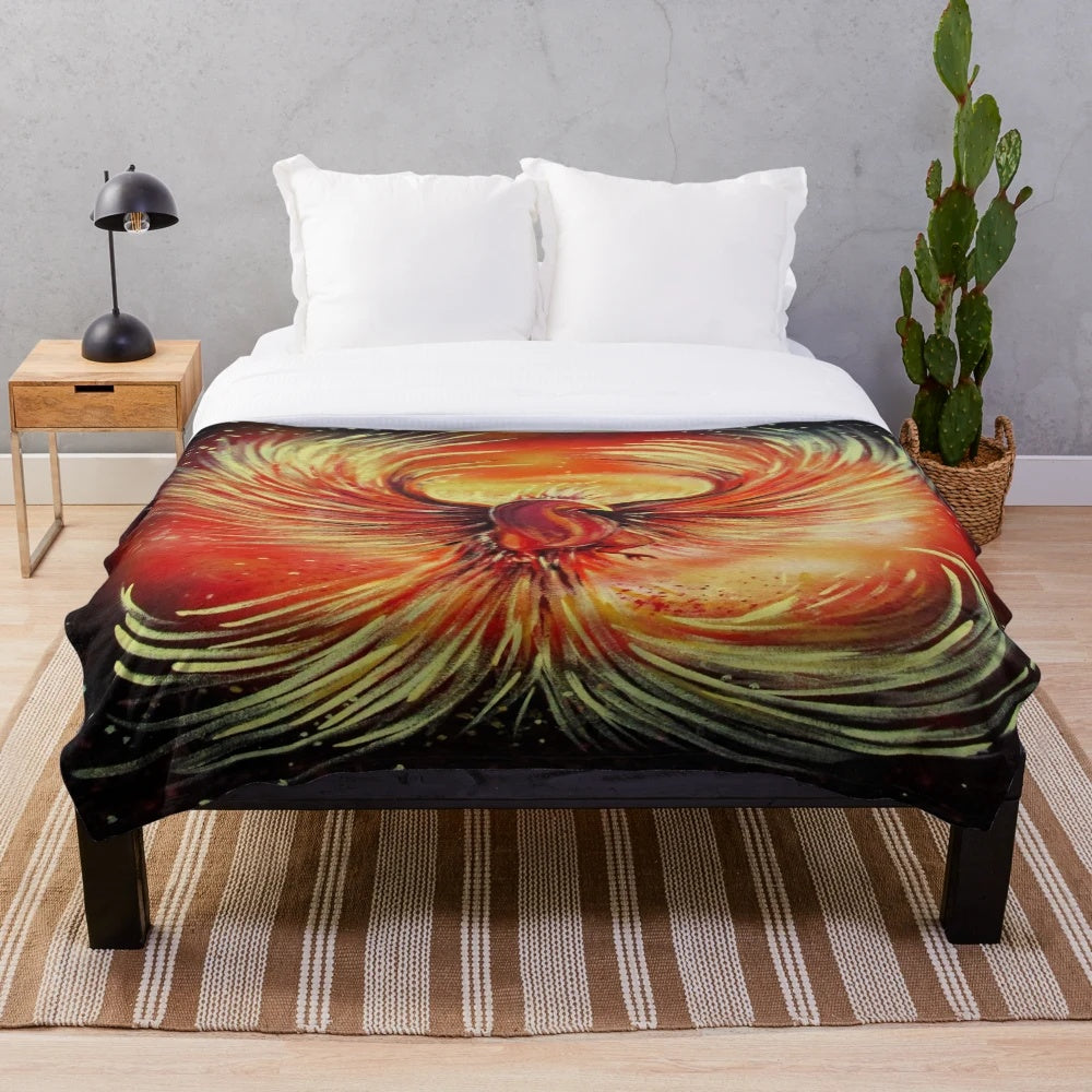 Phoenix plush blanket with soft, cozy design