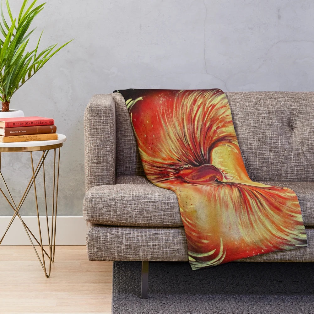 Phoenix plush blanket with soft, cozy design