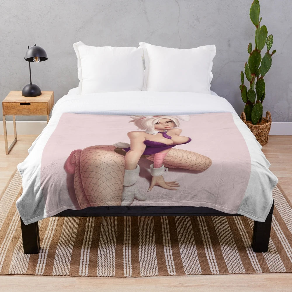Riven-inspired plush blanket with fantasy design