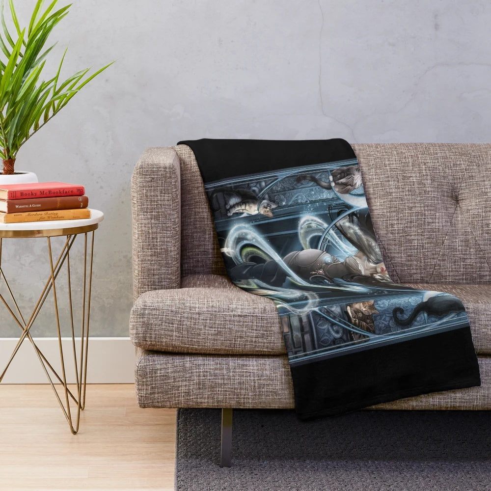Plush blanket featuring the moon goddess Nyx from the House of Night series
