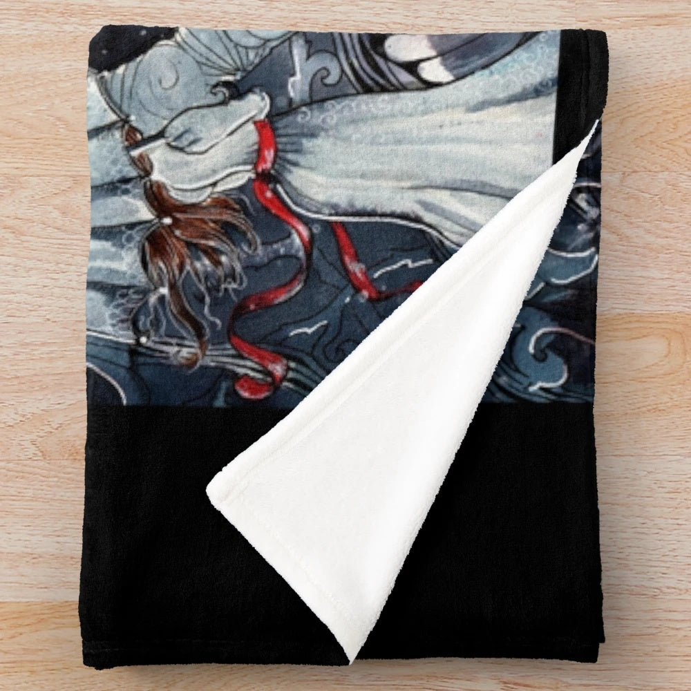 Plush blanket featuring a dreamy circus-themed design